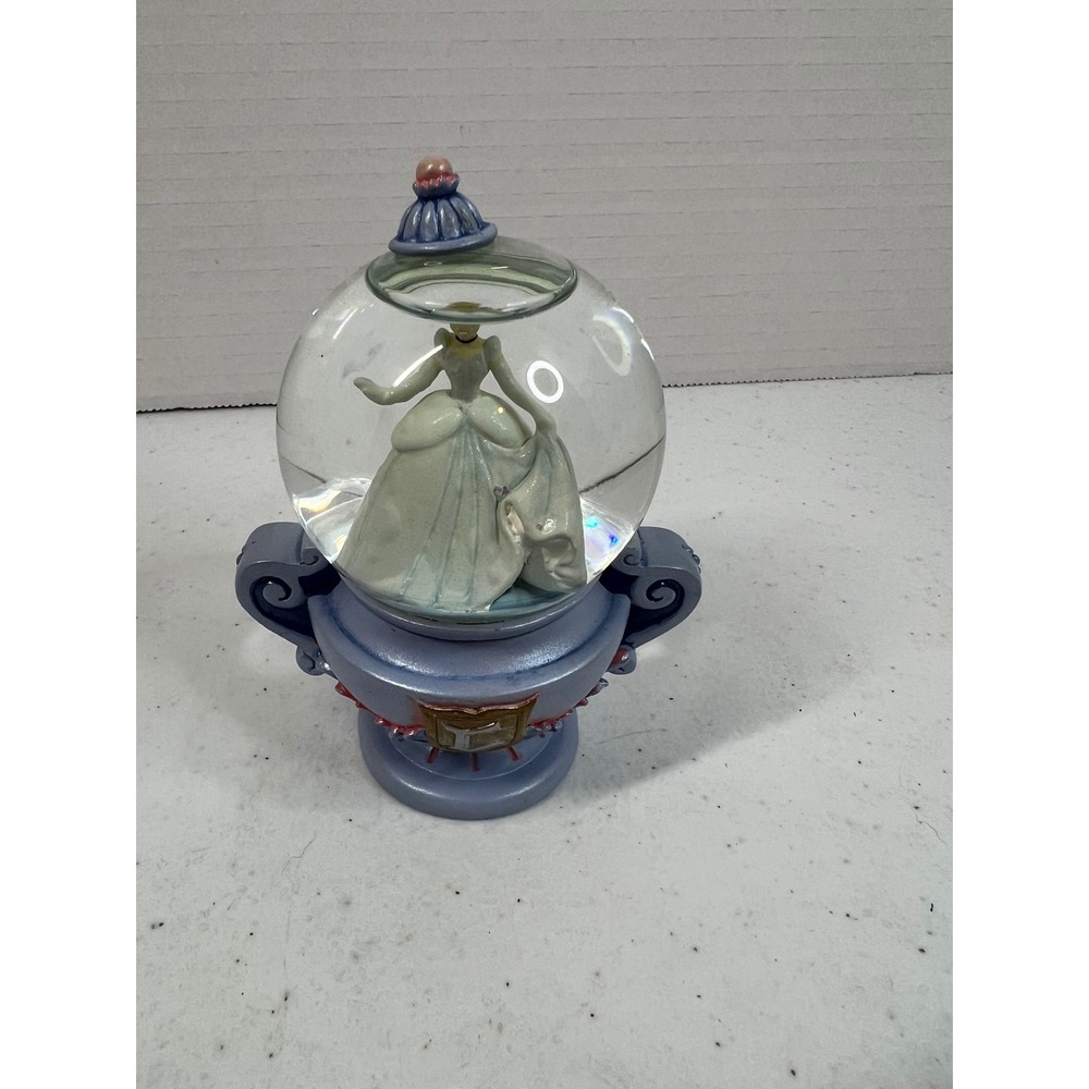 Disney Store Cinderella Snow Globe Blue Base Glitter J523-4781-7-10055 Princess
